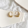 Boucles d'oreilles rondes en or et argent