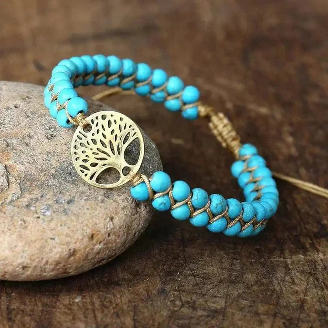Bracelet Puu Life Fait main Pierre turquoise