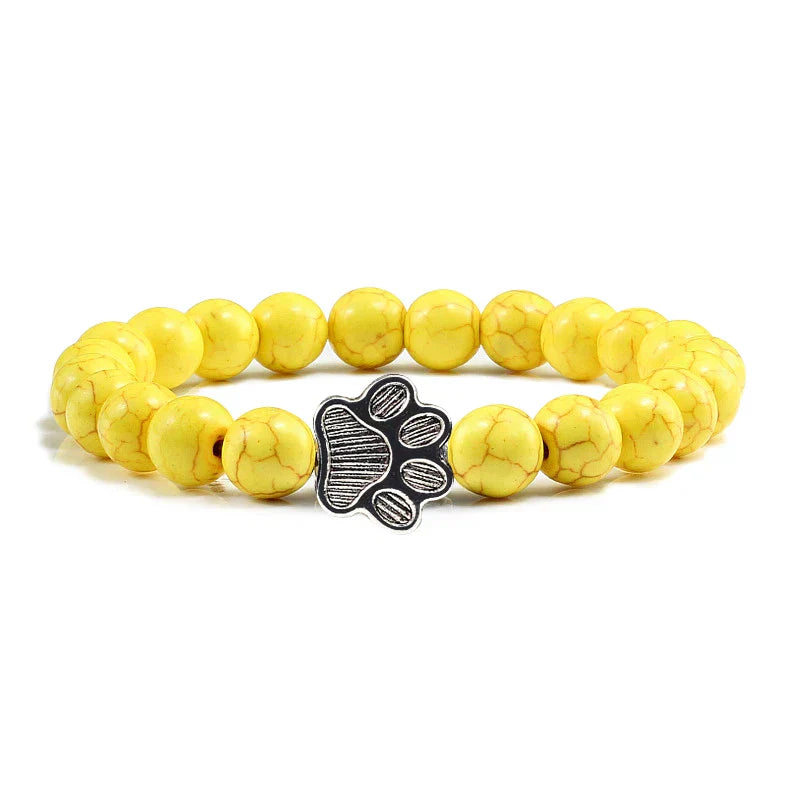 Bracelet Helmi patte en pierre naturelle design
