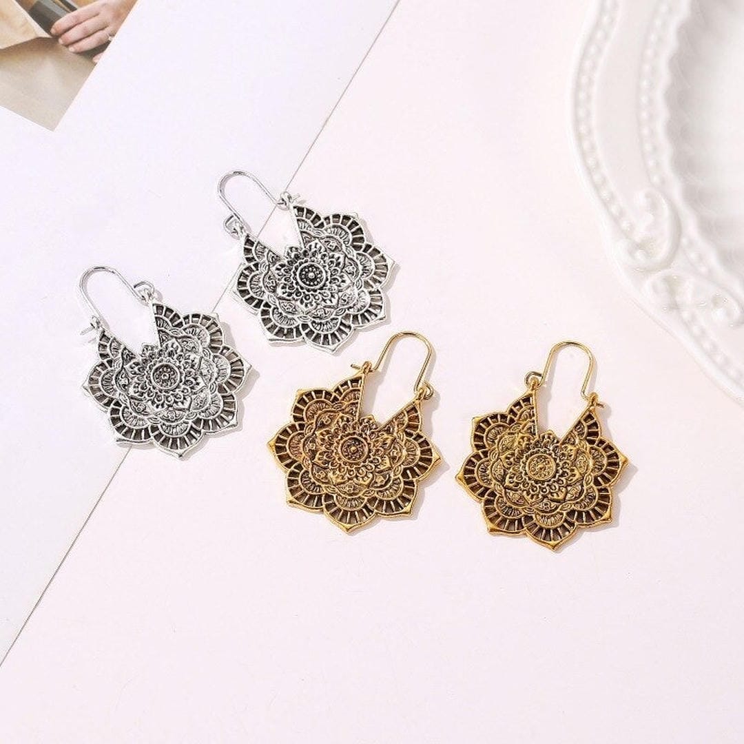 Boucles d'oreilles Mandala Lootus