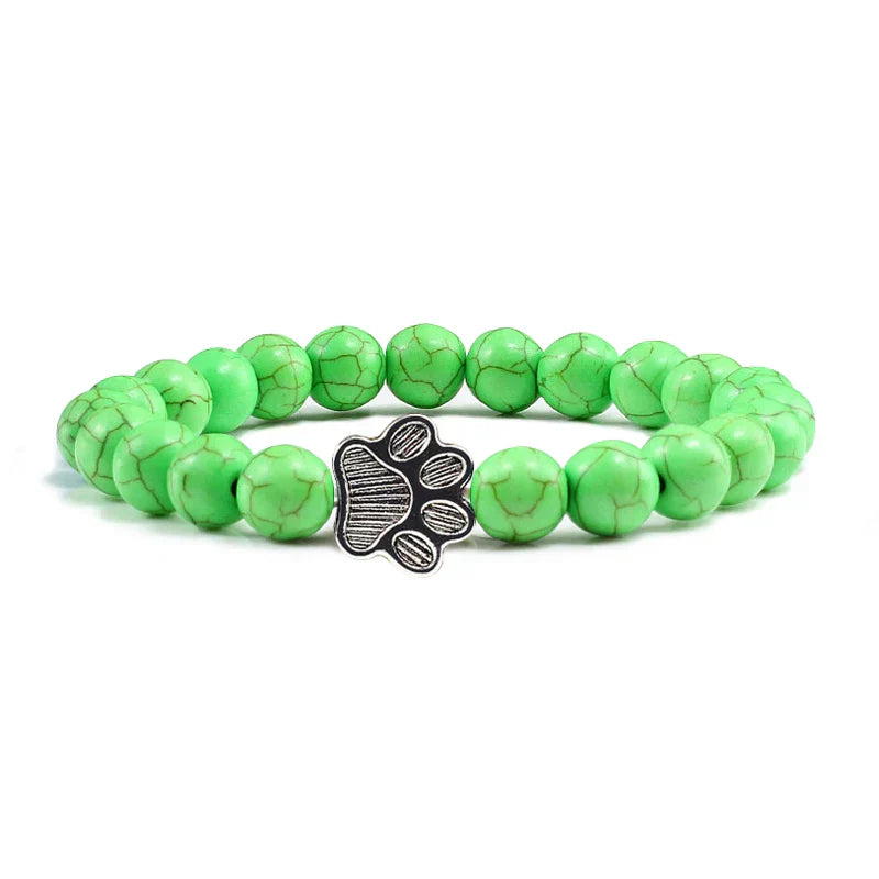Bracelet Helmi patte en pierre naturelle design