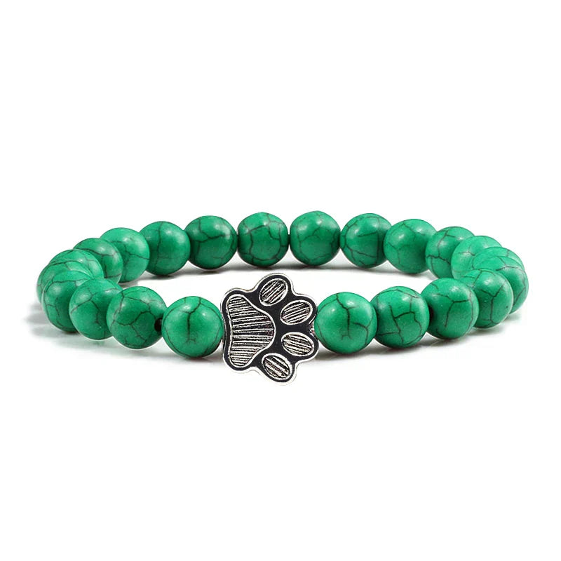 Bracelet Helmi patte en pierre naturelle design