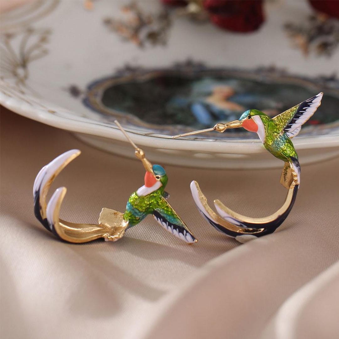 Boucles d'oreilles Colorful Kolibri Uniques