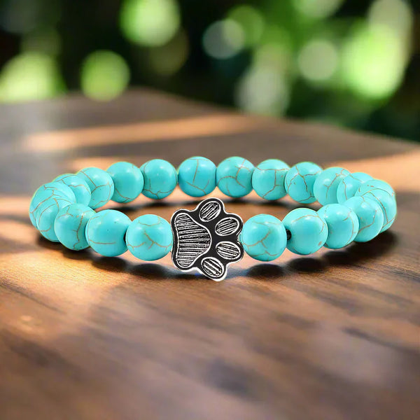 Bracelet Helmi patte en pierre naturelle design