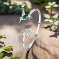 Bague colibri ajustable avec strass