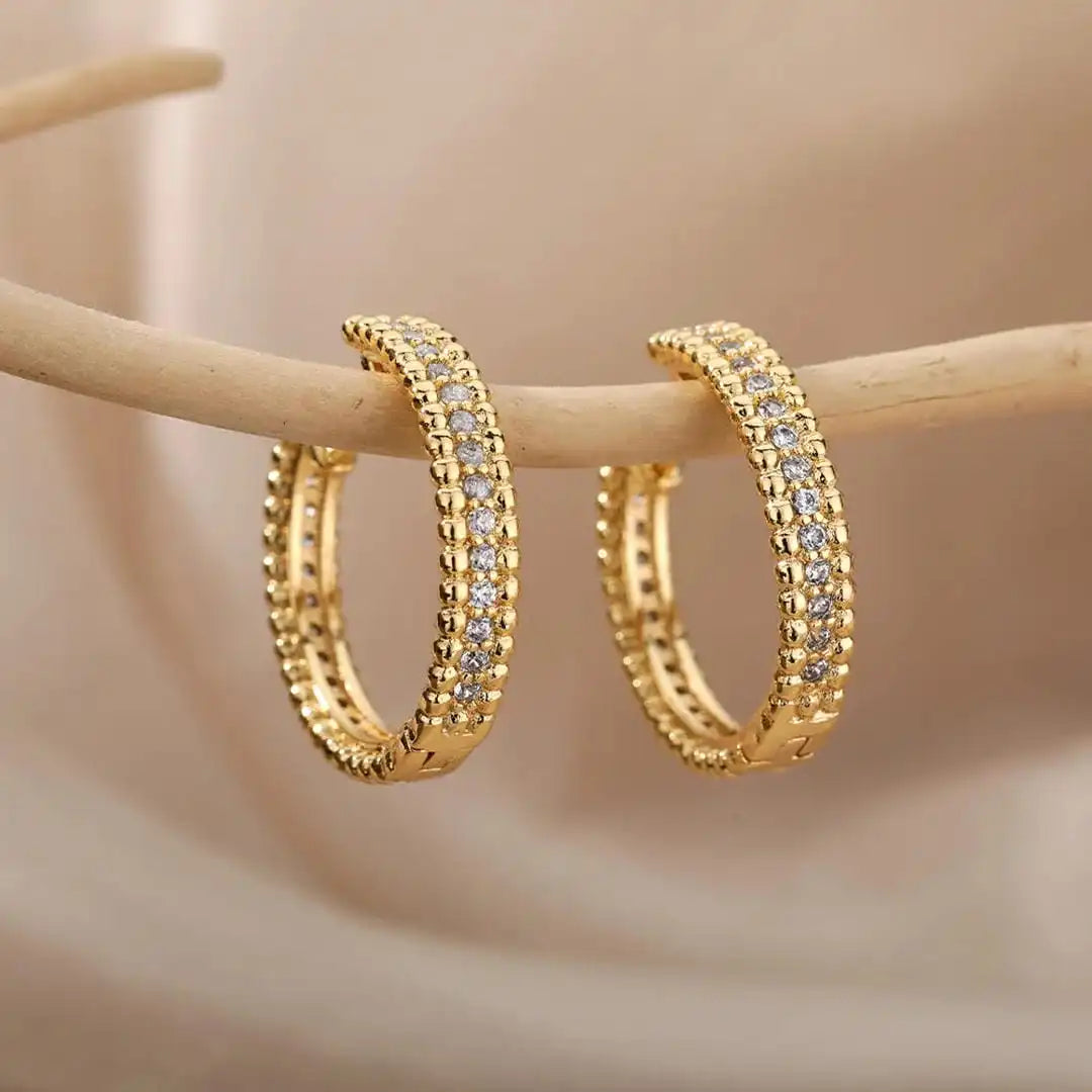 Boucles d'oreilles en cristal à clous Niitti