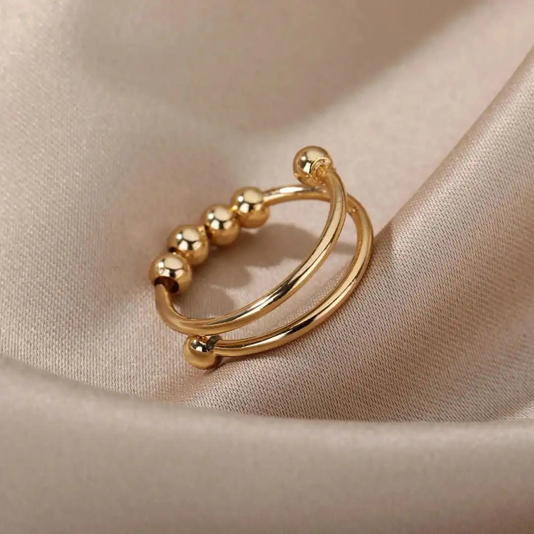 Bague en perles pour soulager l'anxiété et le stress