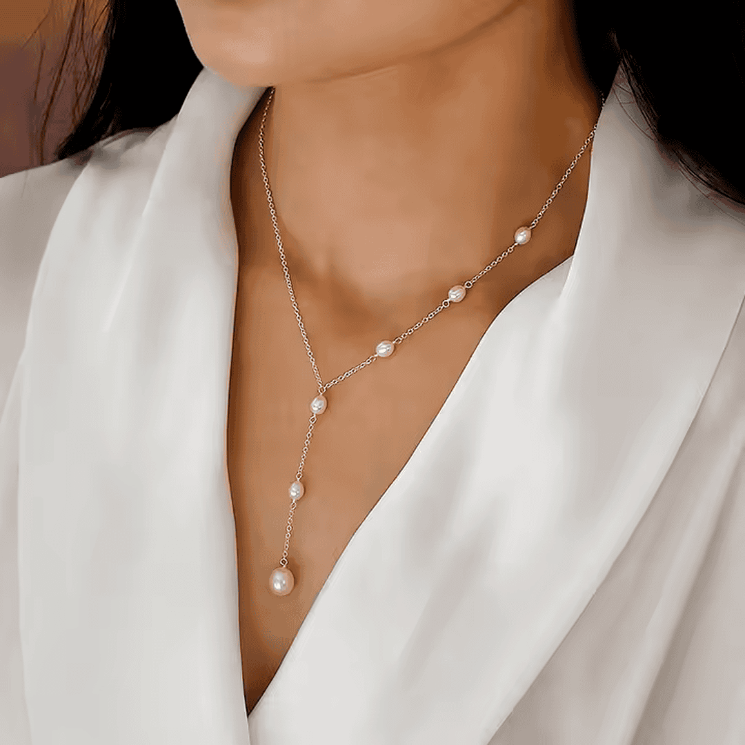 Collier pendentif perle inspiré vintage