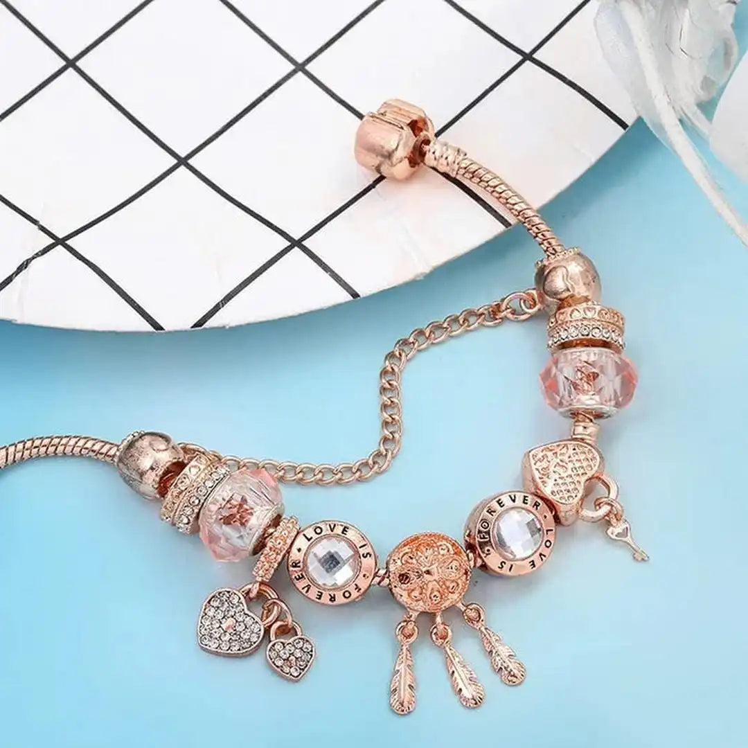 Bracelet attrape-rêves Ruusu avec pendentifs inclus