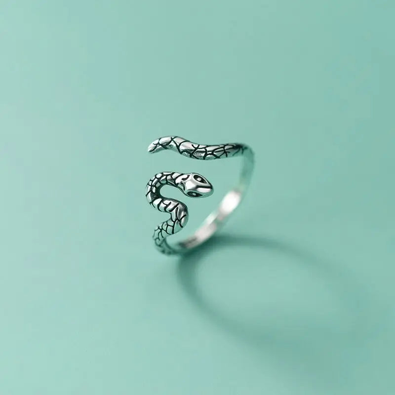 Bague serpent en argent sterling