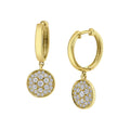 Boucles d'oreilles en forme de dôme pavé tonique