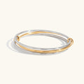 Bracelet Empilé à Deux Teintes Intemporel