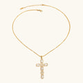Collier Croix Dorée Rayonnant