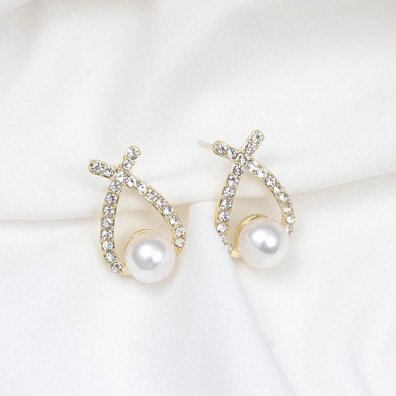 Boucles d'oreilles perles à paillettes