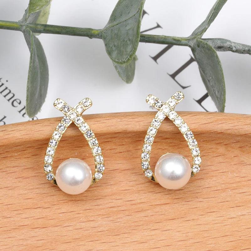 Boucles d'oreilles perles à paillettes