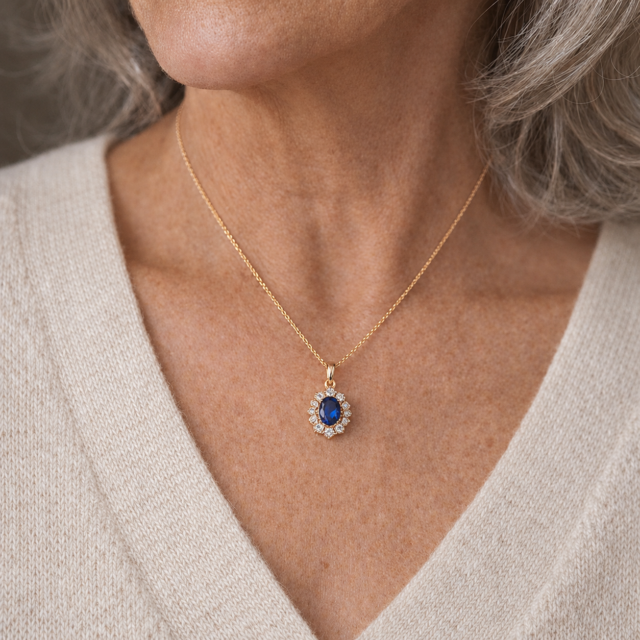 Collier Kavella Noctazure doré