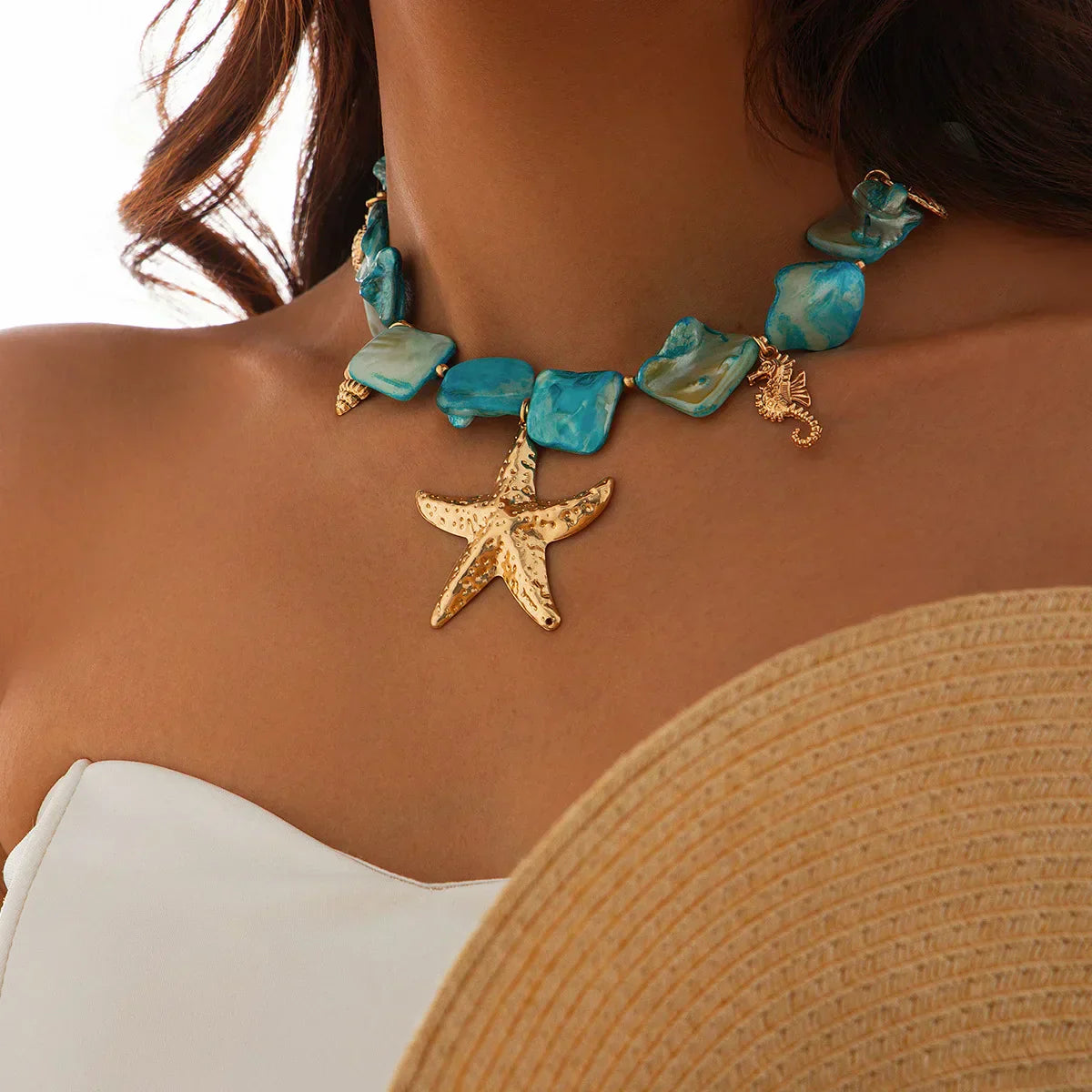 Collier bleu des rêves de l'océan