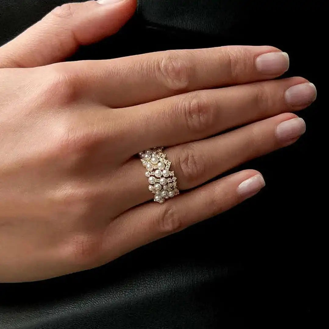 Bague Vintage Réglable en Zirconium