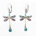 Boucles d'oreilles en forme de libellule élégantes et gravées