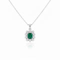 Collier en cristal émeraude vintage