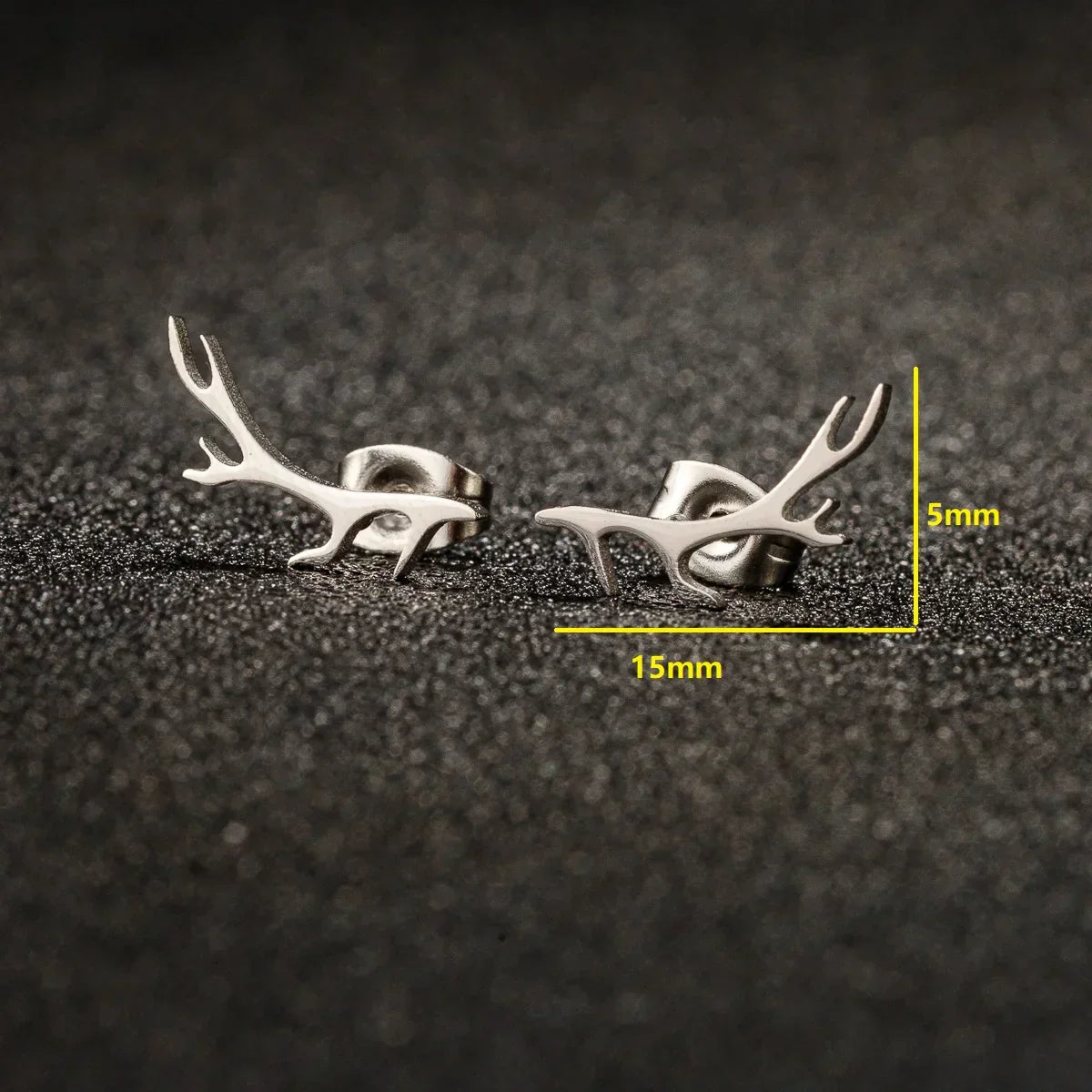 Boucles d'oreilles en forme de corne de cerf