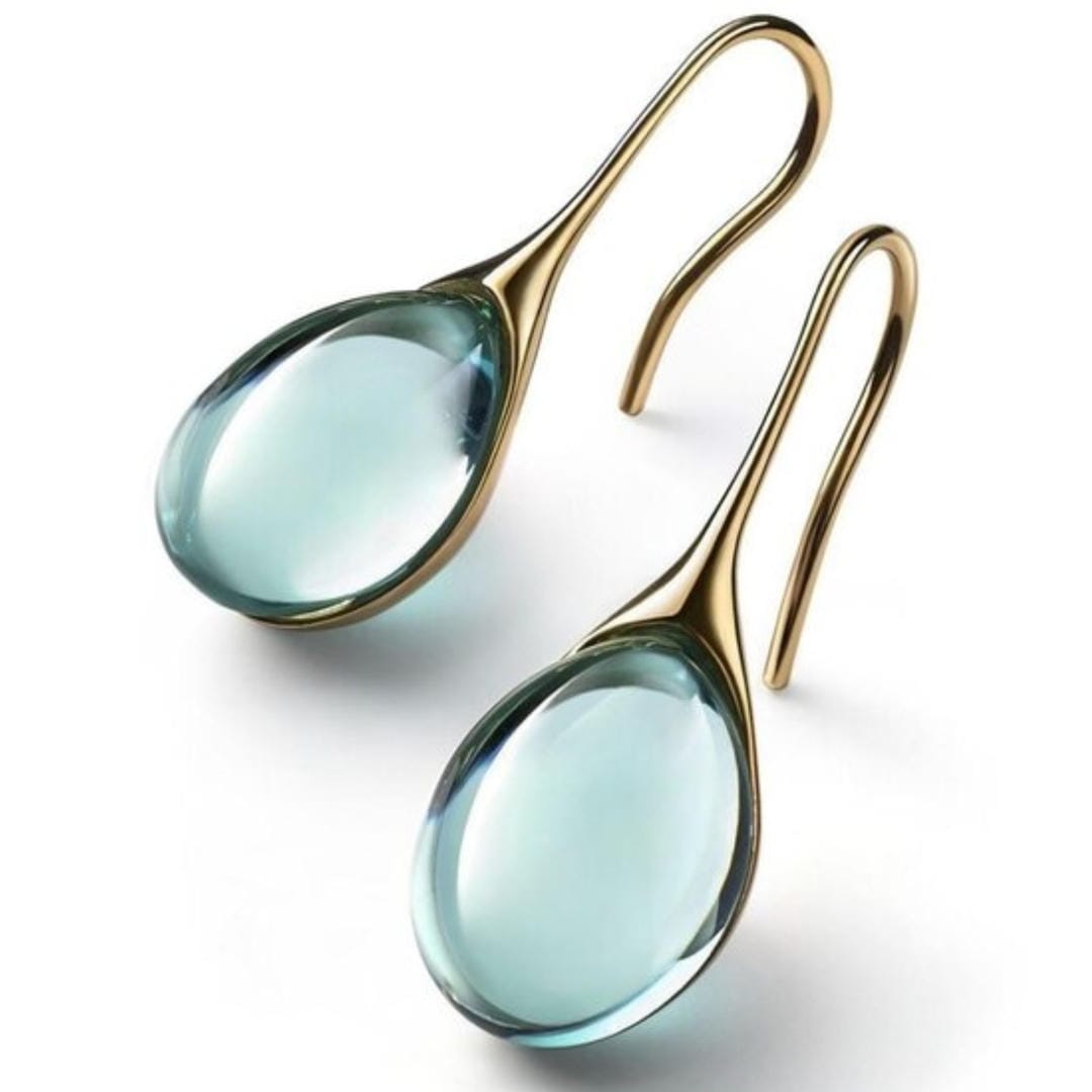 Boucles d'oreilles goutte en cristal minimalistes