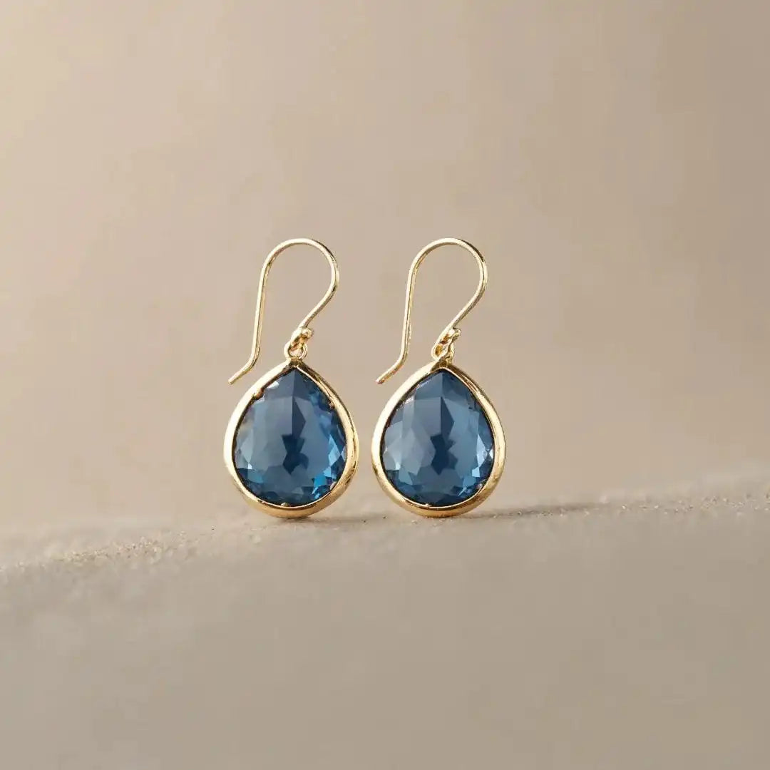 Goutte de Cristal Rétro Bleu