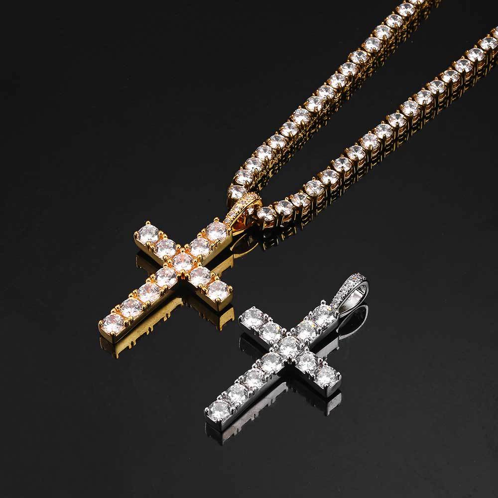Faith™ | Collier croix moissanite doré