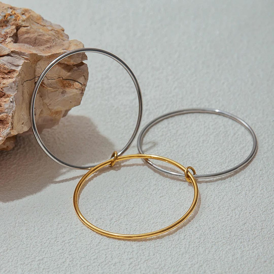 Bracelet Empilé à Deux Teintes Intemporel