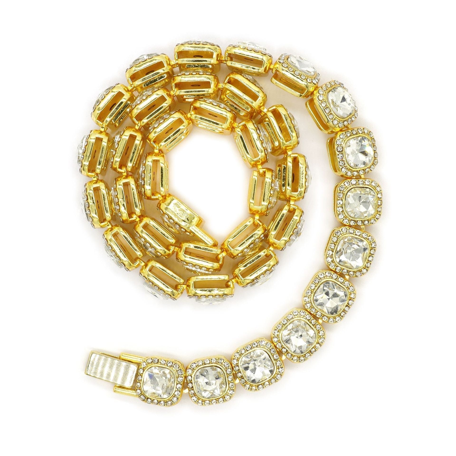 Collier de tennis carré Victoria | or