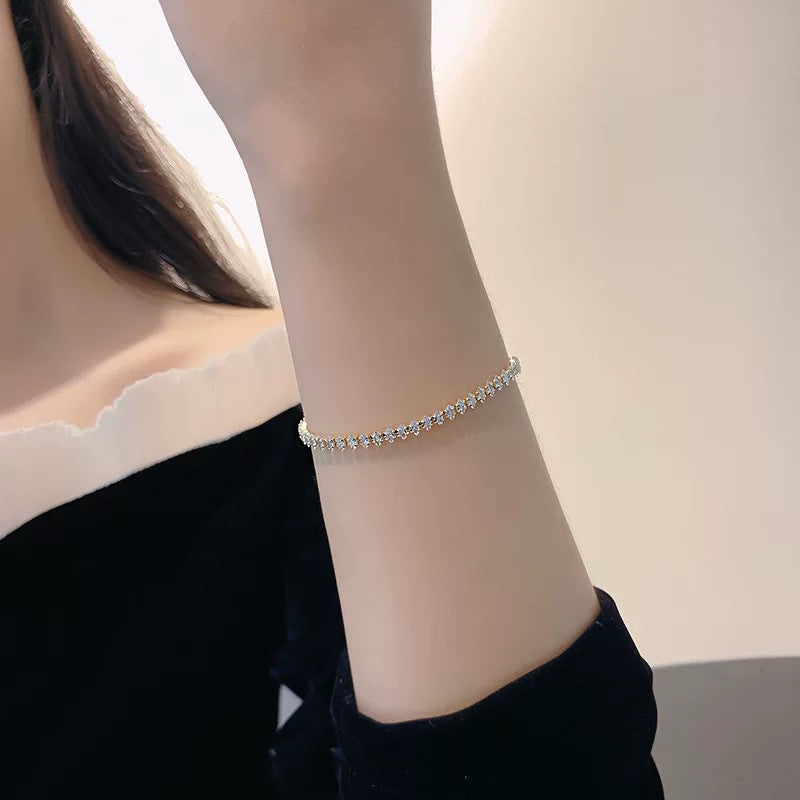Bracelet de tennis découpé par Vionelle | or