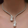 Collier Brillant Perles Argent
