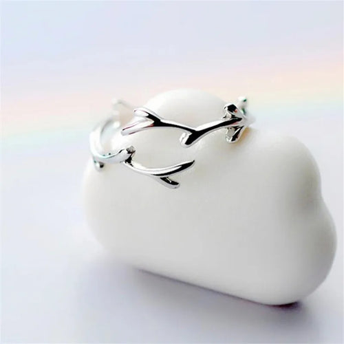 Bague en argent sterling avec branche