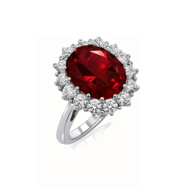 Bague rubis couronne écarlate