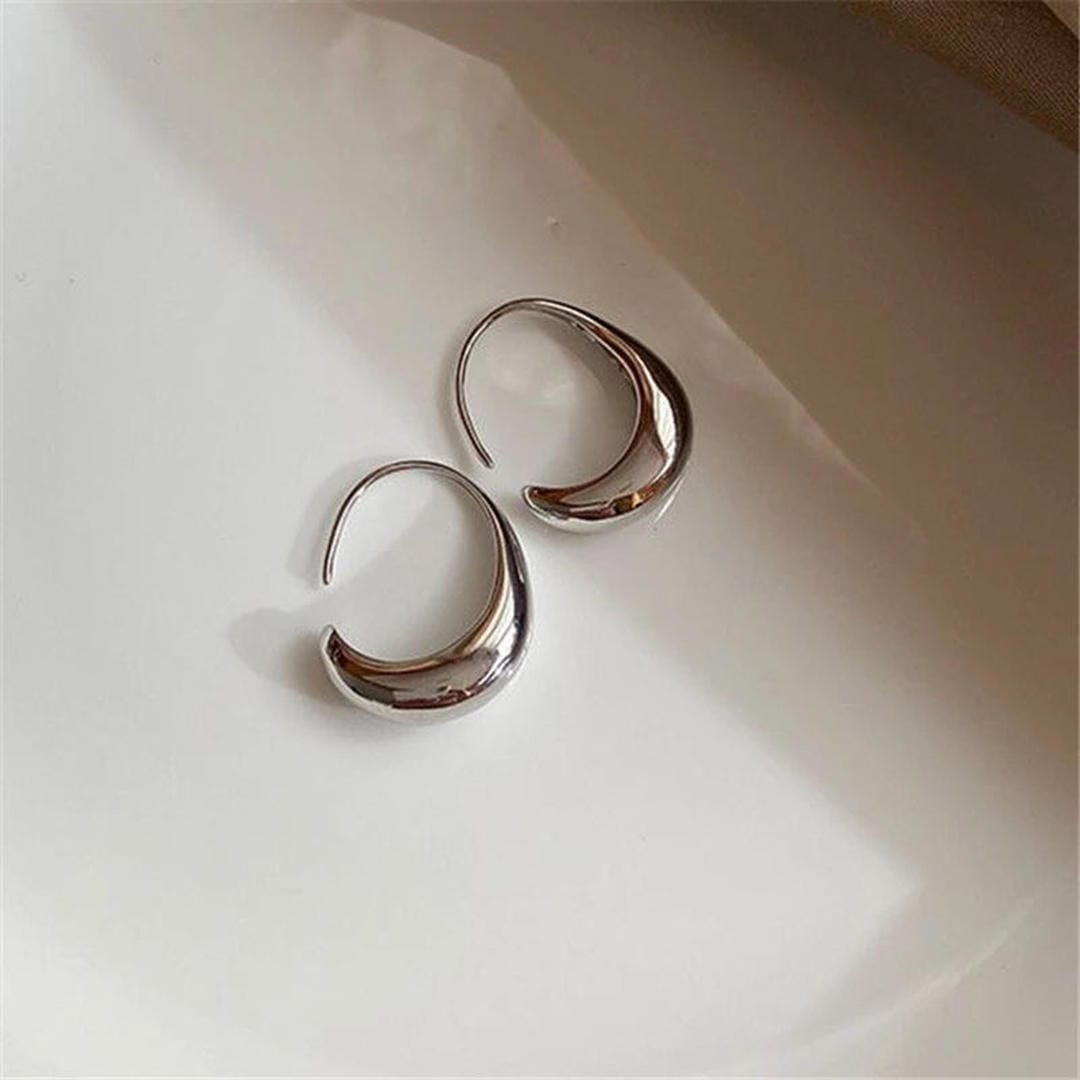 Boucles d'oreilles rondes en or et argent