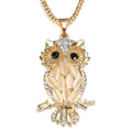 Collier hibou doré