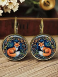 Boucles d'oreilles en verre en forme d'animaux ludiques