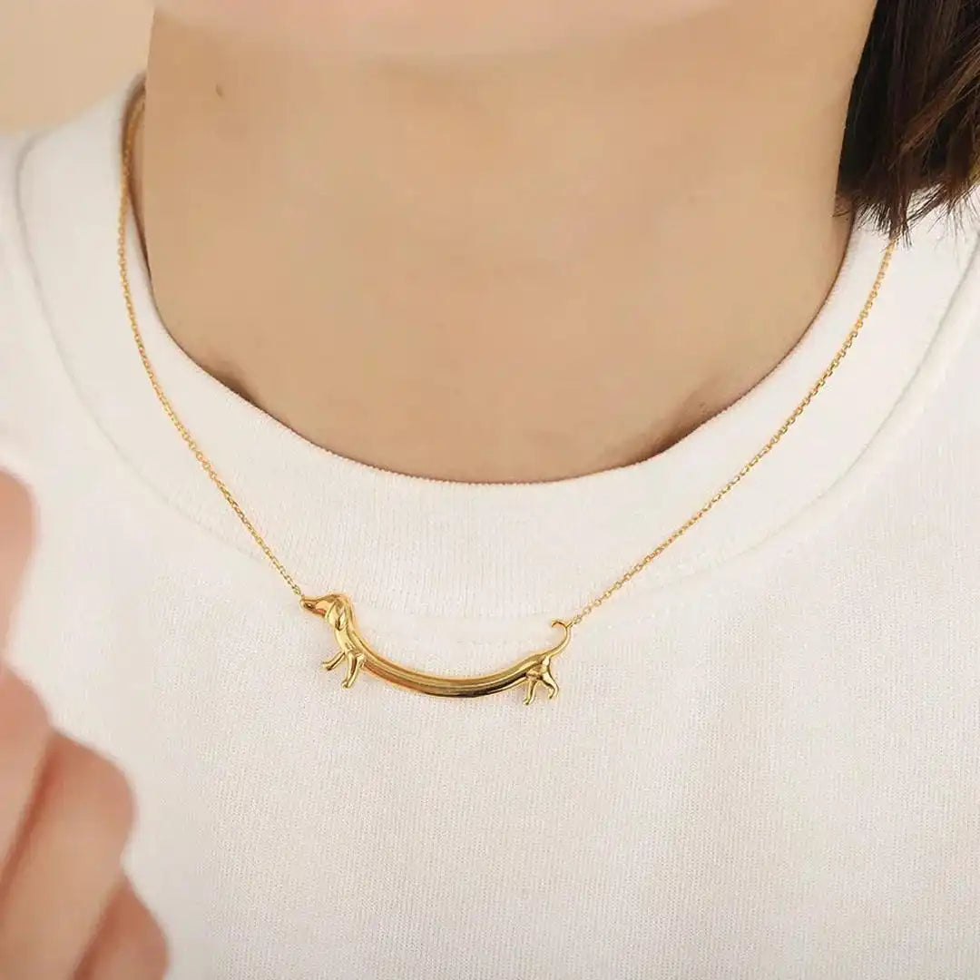 Collier pendentif Teckel