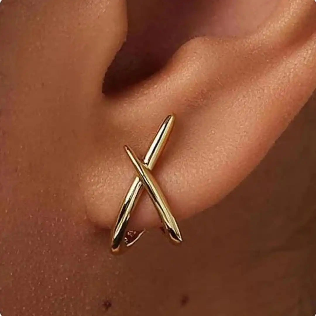 Boucles d'oreilles croix en or intemporelles