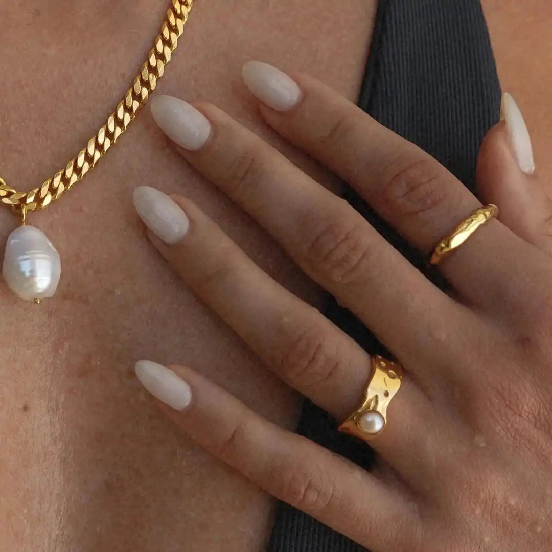 Bague Vintage Perle Dorée