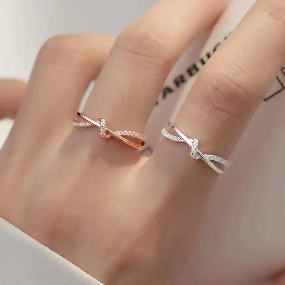 Bague Classique Nœud Croisé