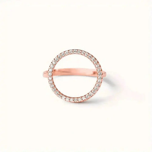 Bague Cubic Circle en Zirconium Rond