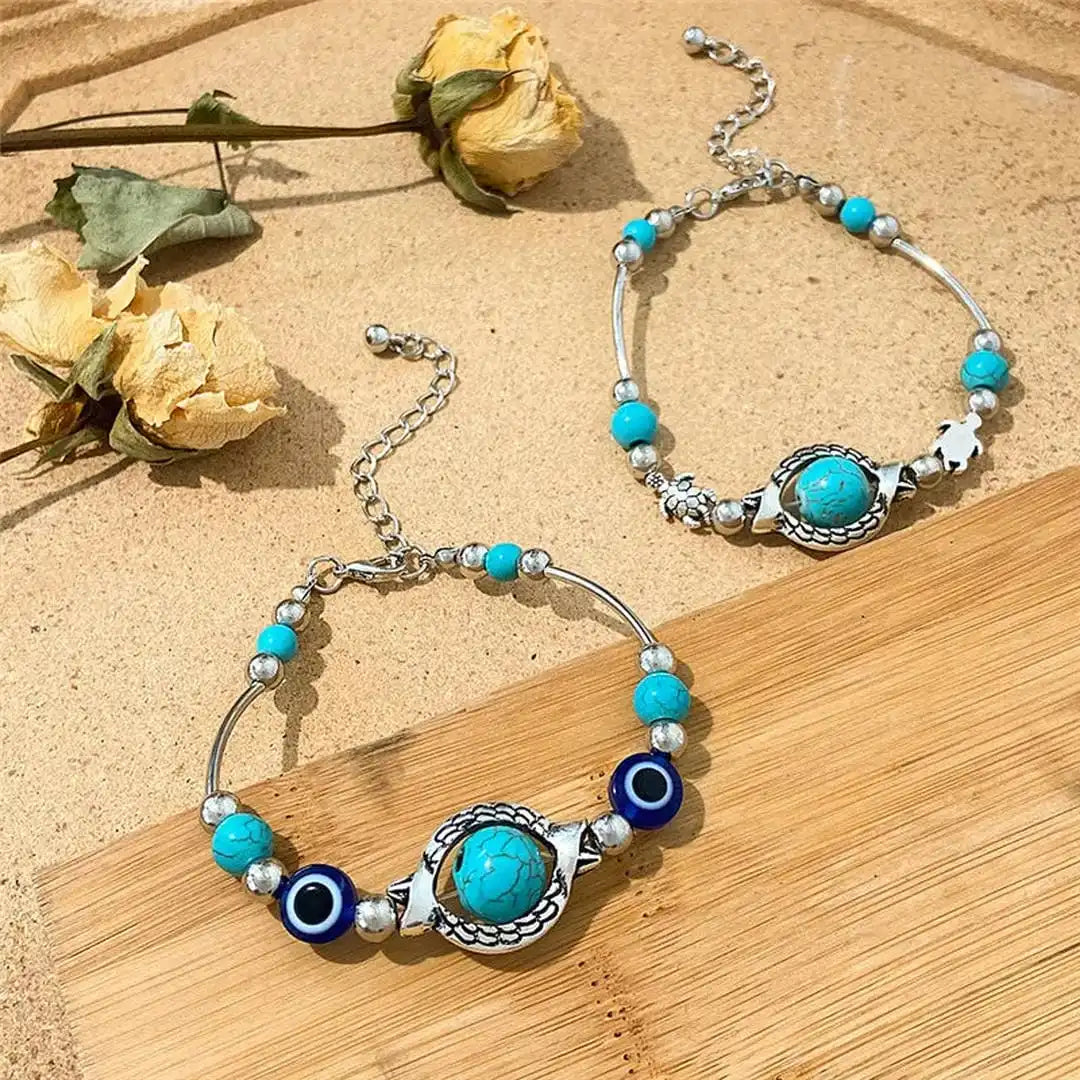 Bracelet Aqua Antiques Argent Turquoise