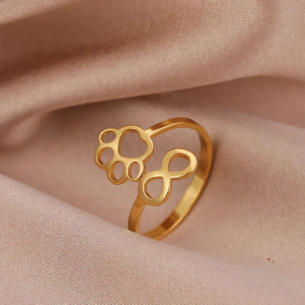 Bague à pattes d'infini réglable – acier inoxydable
