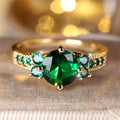 Bague Vintage Émeraude Or Élégante