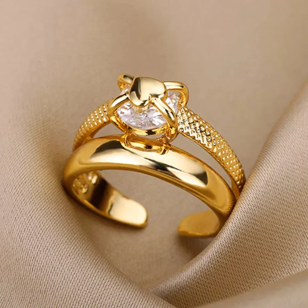 Bague en Or à Silhouette Ouverte
