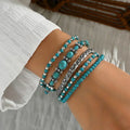 Bracelet de perles turquoise bohème