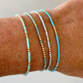 Bracelet de perles turquoise chic bohème