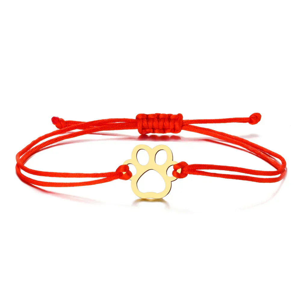 Bracelet ajustable à cordon Tassu – design noir et rouge