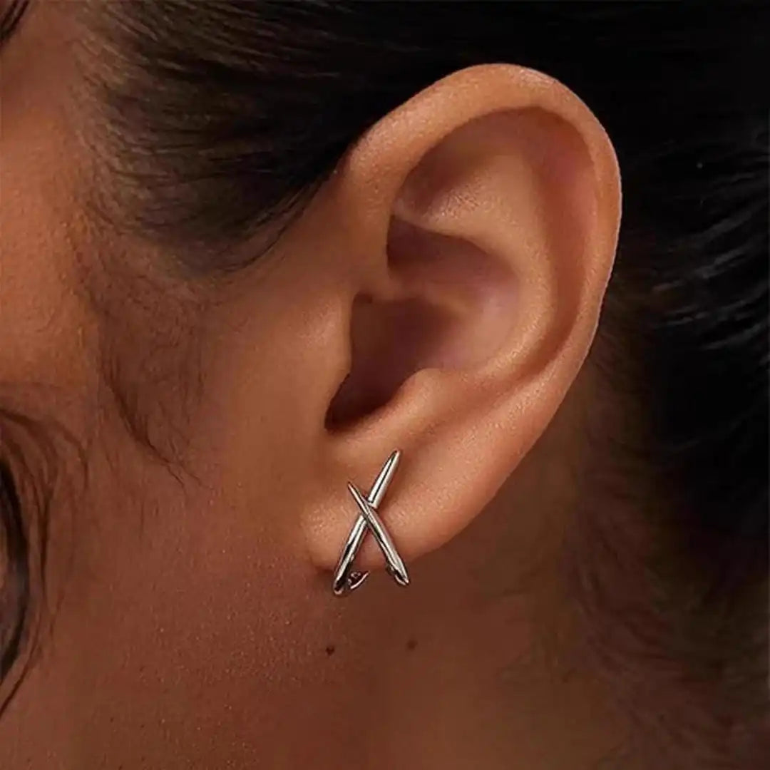 Boucles d'oreilles croix en or intemporelles